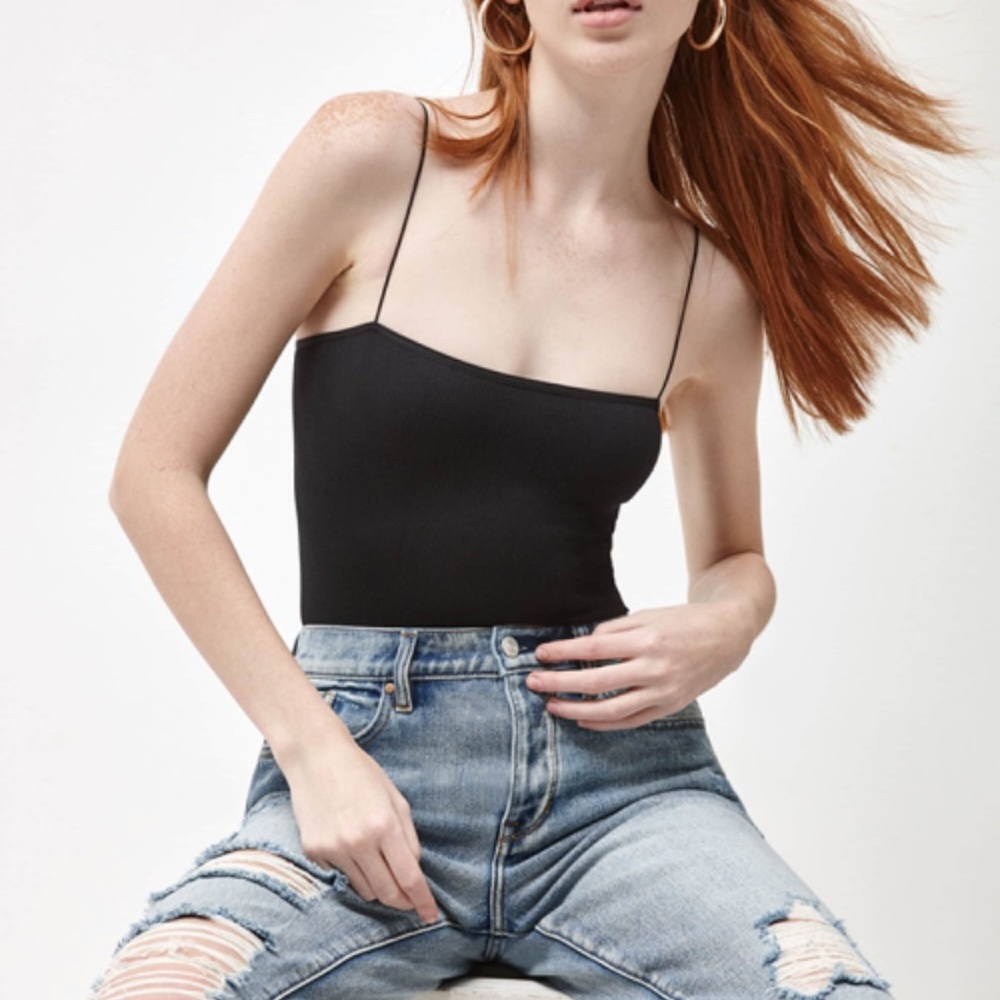 PS Basics by Pacsun Strappy Ribbed Seamless Bodysuit RED
